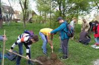 Акція "Посади своє дерево" на території Стрийської СЮН, присвячена вшануванню Героїв Небесної Сотні та воїнів АТО